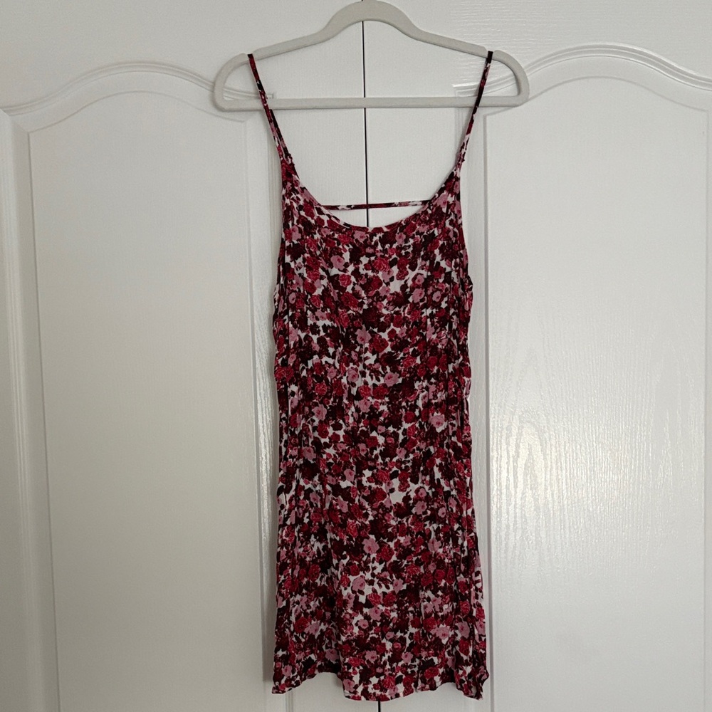 Backless Floral Slip Dress
